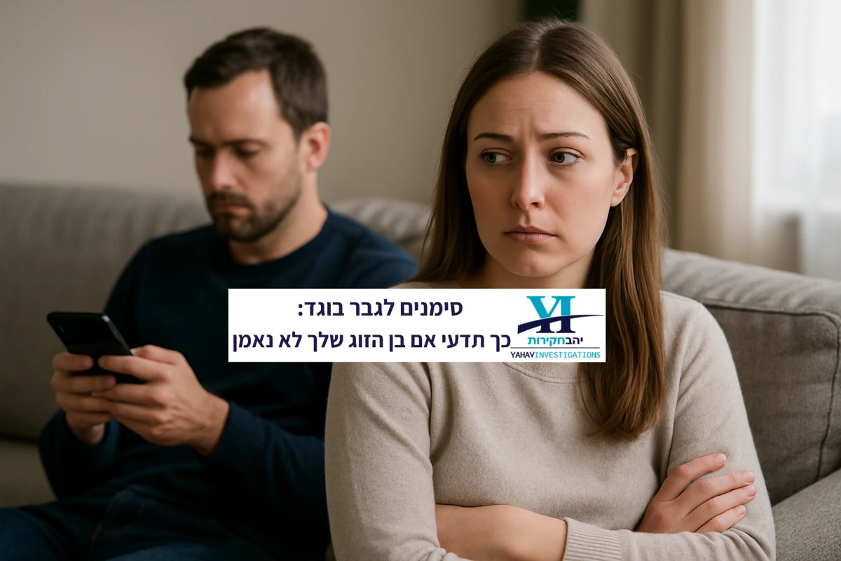סימנים לגבר בוגד - כך תדעי אם בן הזוג שלך לא נאמן | יהב חקירות